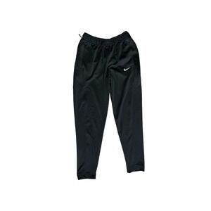 Nike Dri-FIT Mens Training Pants Black Mesh Panel Tapered Joggers Size M